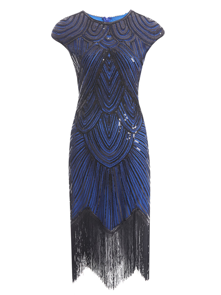1920ER  PAILLETTEN PERLEN FRANSEN KLEID