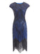 1920ER  PAILLETTEN PERLEN FRANSEN KLEID