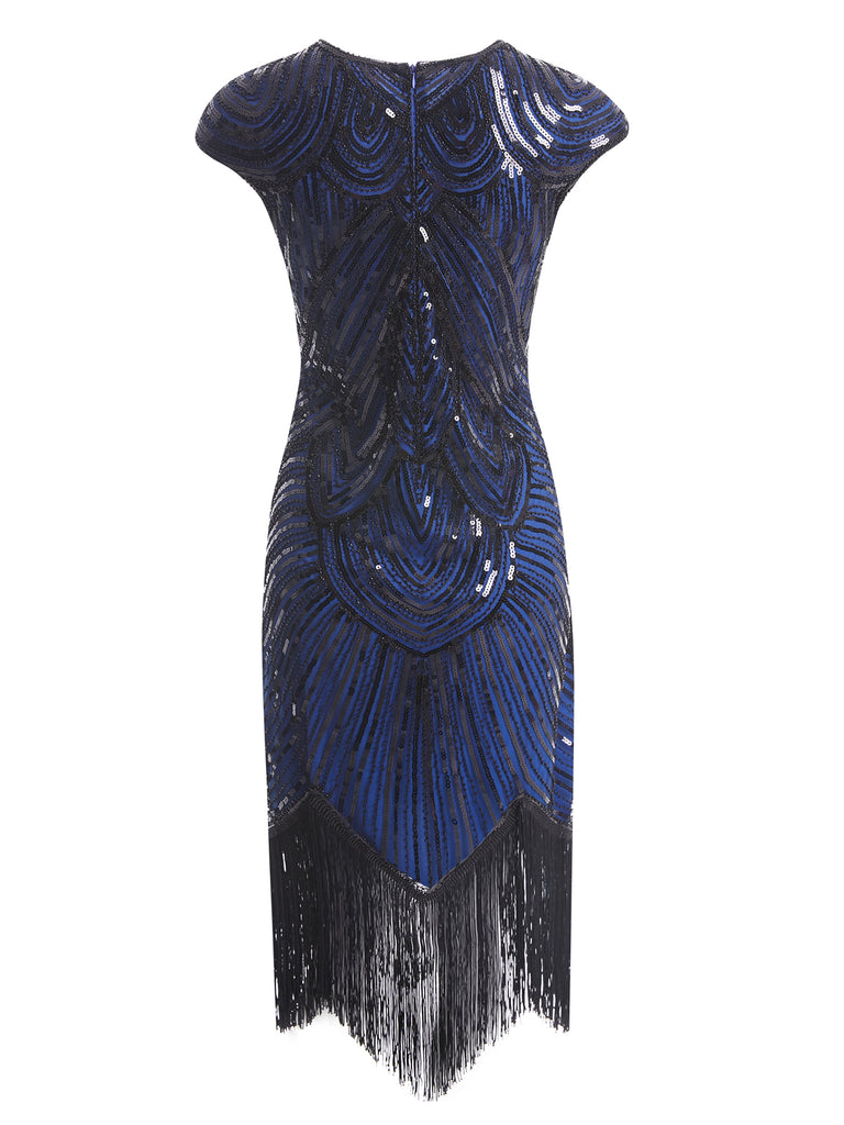 1920ER PAILLETTEN PERLEN FRANSEN KLEID