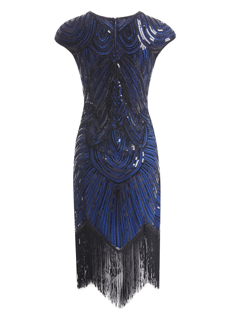 1920ER PAILLETTEN PERLEN FRANSEN KLEID