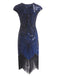 1920ER  PAILLETTEN PERLEN FRANSEN KLEID