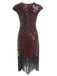 1920ER PAILLETTEN PERLEN FRANSEN KLEID