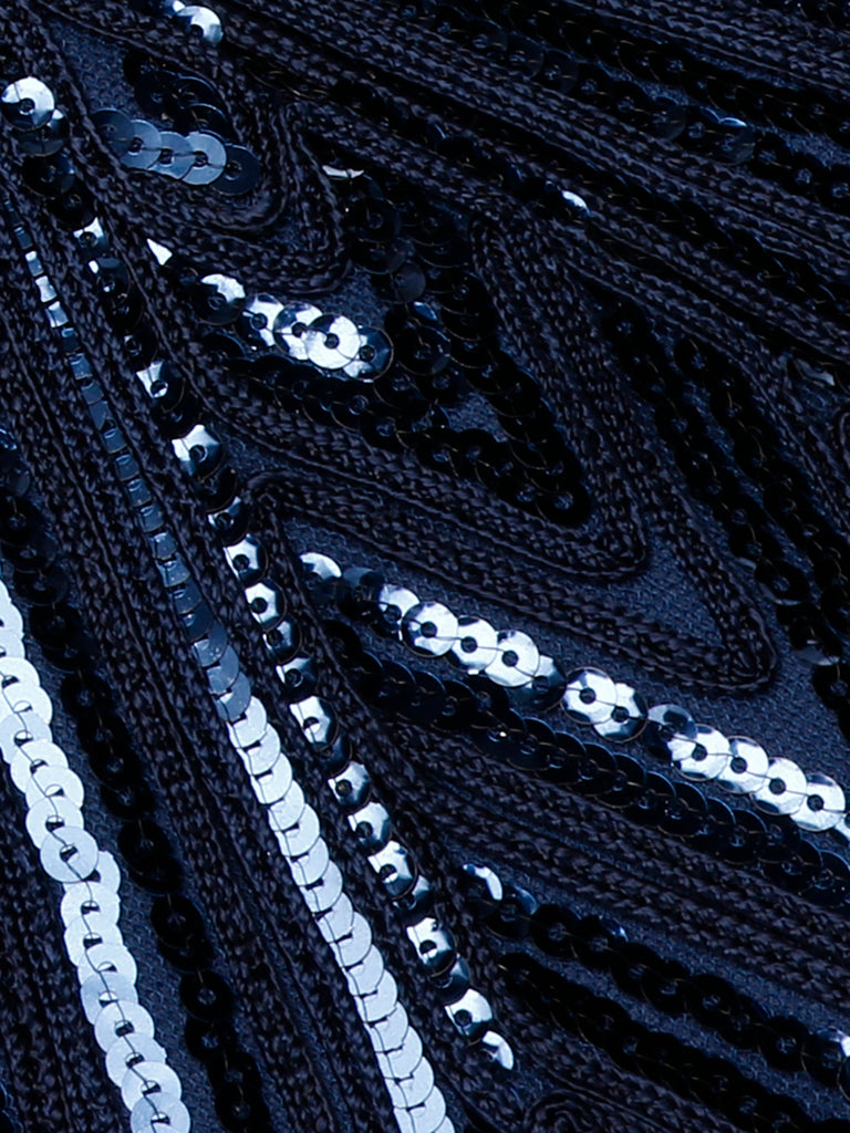 DUNKEL BLAU 1920ER FRANSEN GATSBY FLAPPER KLEID