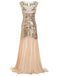 1920ER PAILLETTEN PERLEN VINTAGE ABENDKLEID