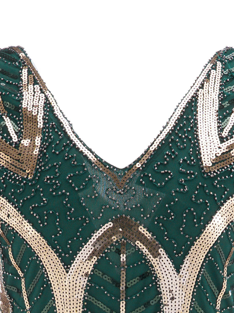 1920ER VINTAGE FRANSEN PAILLETTEN PARTY KLEID