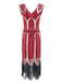 1920ER VINTAGE FRANSEN PAILLETTEN PARTY KLEID