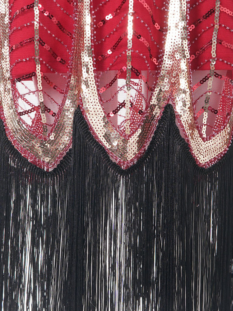 1920ER VINTAGE FRANSEN PAILLETTEN PARTY KLEID