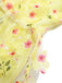 Gelb 3D Blumen Puffärmeln Swing Kleid