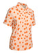2PCS Orange 1960er Blumen Hemd & Rock
