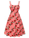 Rosa Kleid Mit Hoher Taille Und Hosenträgern