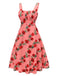 Rosa Kleid Mit Hoher Taille Und Hosenträgern