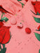 Rosa Kleid Mit Hoher Taille Und Hosenträgern