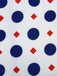Blauer 1950er Polka Dot Geknöpfter Romper