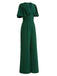 Grüner 1930er Solid V-Ausschnitt Jumpsuit