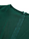 Grüner 1930er Solid V-Ausschnitt Jumpsuit