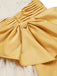 Gelbes 1950er Mesh Patchwork Swing Kleid