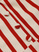Rotes 1940er vertikalen Streifen Reverskleid