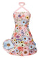 Blassrosa 1960er 3D Blumen Minikleid