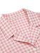 Rosa 1950er Gingham Hemd mit Revers