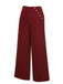 Rote 1950er weitem Bein Burgunder Knopfhosen