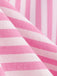 Rosa 1950er Streifen Halter Swing Kleid