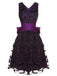 Deep Purple 1950er Halloween Fledermaus Schleife Kleid