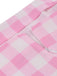 Rosa 1950er Spaghettiträger Plaid Bogen Swing Kleid