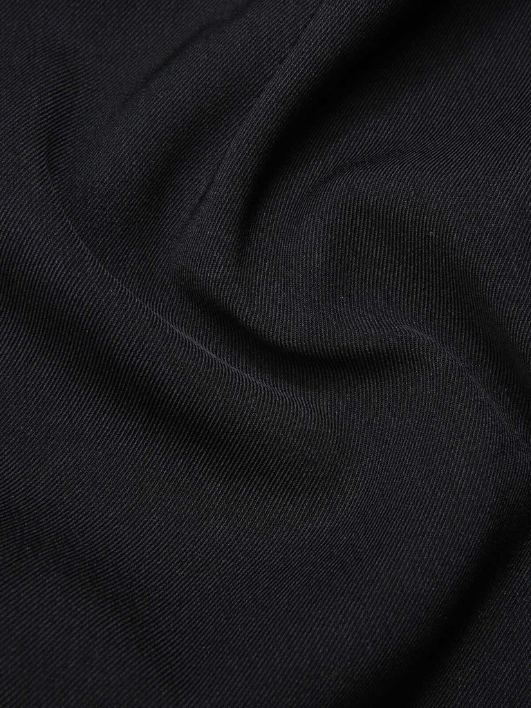 Schwarzes 1960er Leopard Plüsch V-Ausschnitt Bleistiftkleid