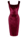 Weinrotes 1960er Elchschleife Samtkleid