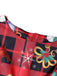 1950er Weihnachten kariertes ärmelloses Kleid mit Schleife