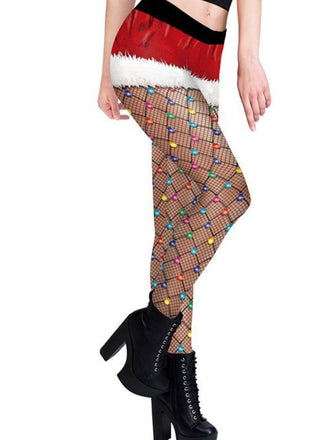1960er Weihnachts-Netzstrumpf-Leggings