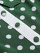 Grün 1940er Polka Dot Schleifenknoten Patchwork Kleid