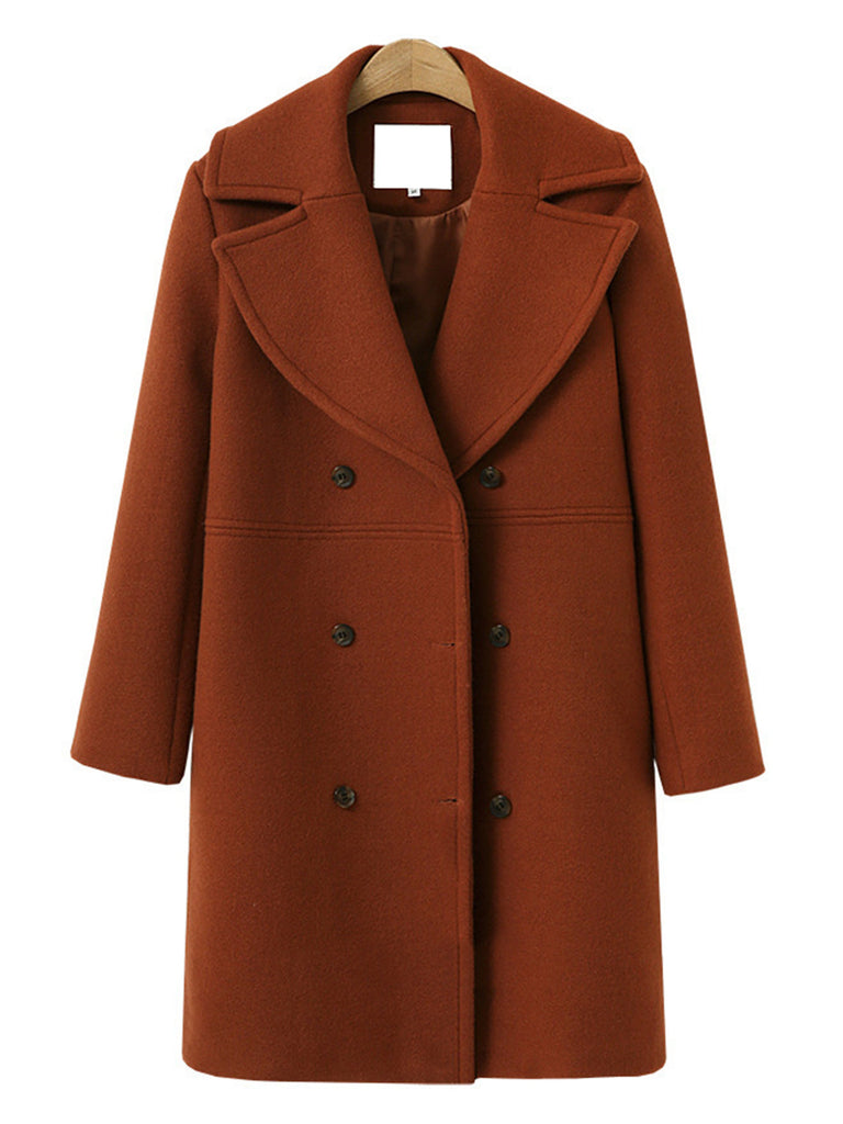 1940er Revers solider Wollmantel