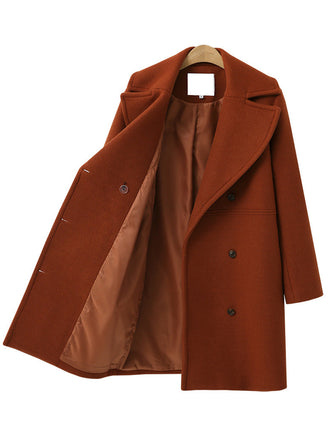 1940er Revers solider Wollmantel