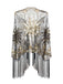 1920er Vintage Quasten Pailletten Mesh Cape