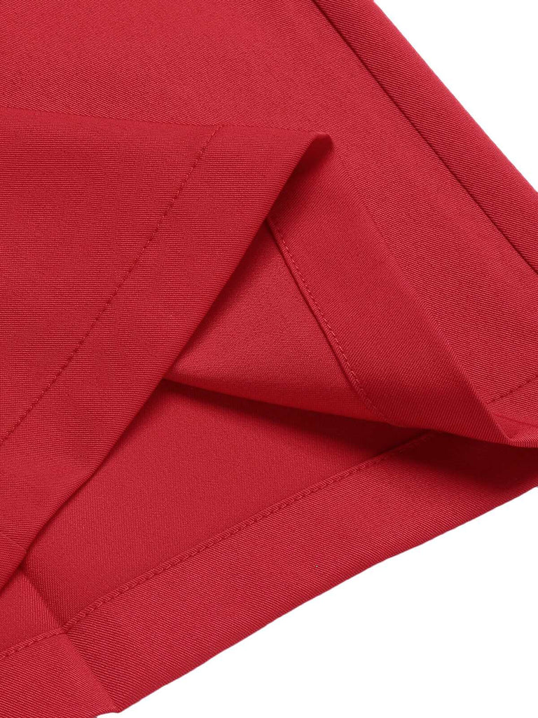 Rot 1930er Kirsch Cupcake Trägern Jumpsuit