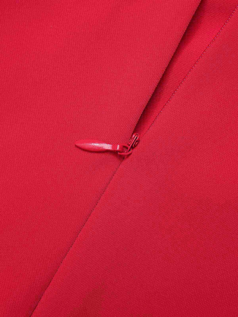 Rot 1950er Erdbeere Kreuz Halter Jumpsuit