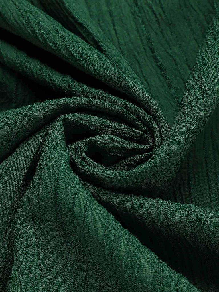 Grün 1960er Revers Lockerem Gürtel  Kleid