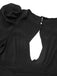 1930er Solides Tiefem V-Ausschnitt Puffärmeln Jumpsuit