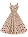 1950er Polka Dot Smoking Trägerkleid
