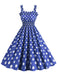 1950er Polka Dot Smoking Trägerkleid