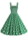 1950er Polka Dot Smoking Trägerkleid