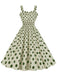1950er Polka Dot Smoking Trägerkleid