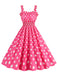 1950er Polka Dot Smoking Trägerkleid