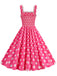 1950er Polka Dot Smoking Trägerkleid