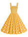 1950er Polka Dot Smoking Trägerkleid
