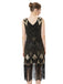 1920er Pailletten Quasten Charleston Kleid