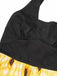 [Vorverkauf] Gelb 1950er Sonnenblume Kariert Halter Kleid