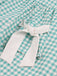 1950er Schleifentaschen Kariertes Revers Kleid