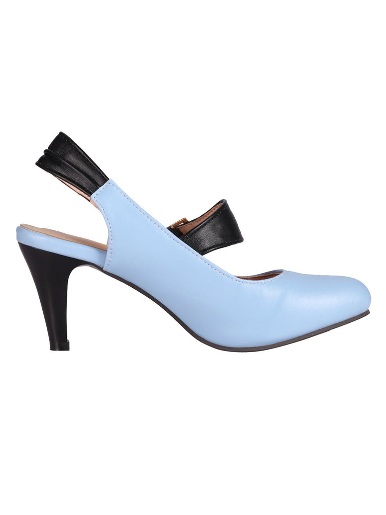 BLAU VINTAGE HOHE ABSATZ SCHUHE